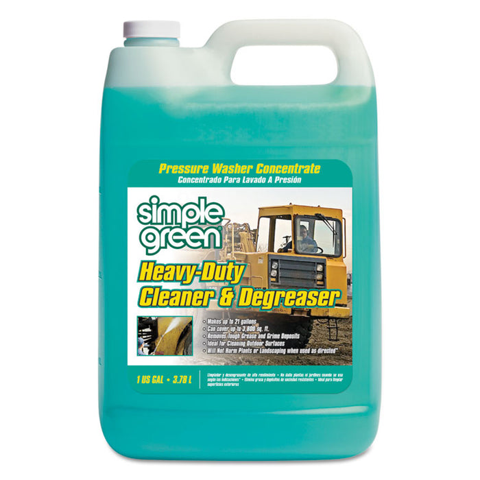 Heavy-Duty Cleaner and Degreaser Pressure Washer Concentrate, 1 gal Bottle, 4/Carton