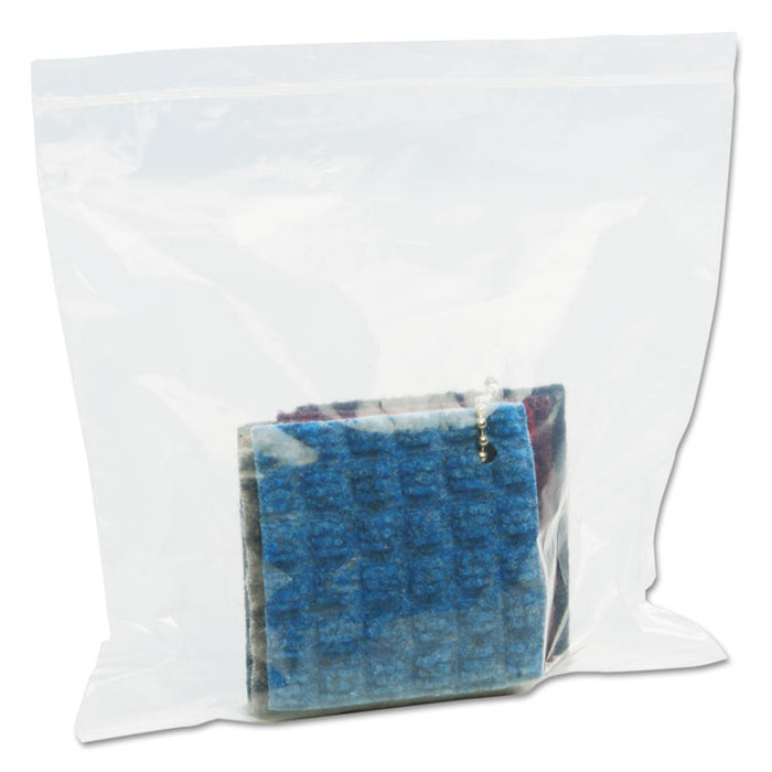 Seal Closure Bags, 2 mil, 10" x 10", Clear, 500/Carton