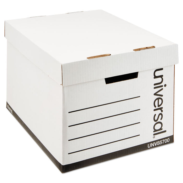 Medium-Duty Lift-Off Lid Boxes, Letter/Legal Files, 12" x 15" x 10", White, 12/Carton