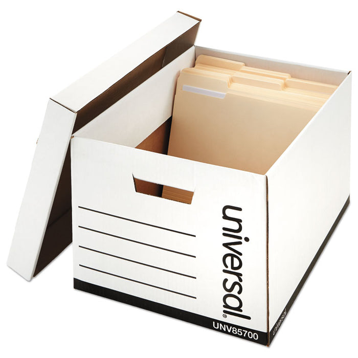Medium-Duty Lift-Off Lid Boxes, Letter/Legal Files, 12" x 15" x 10", White, 12/Carton
