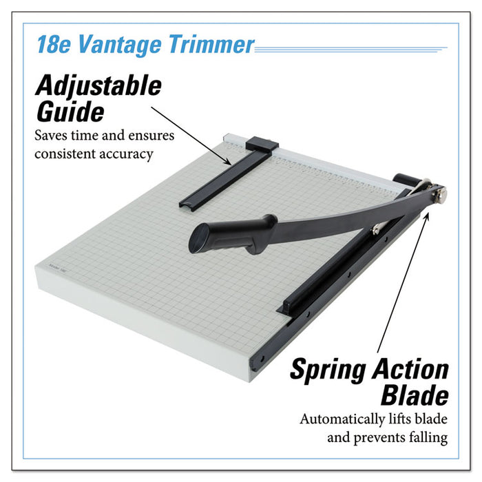 Vantage Guillotine Paper Trimmer/Cutter, 15 Sheets, 18" Cut Length