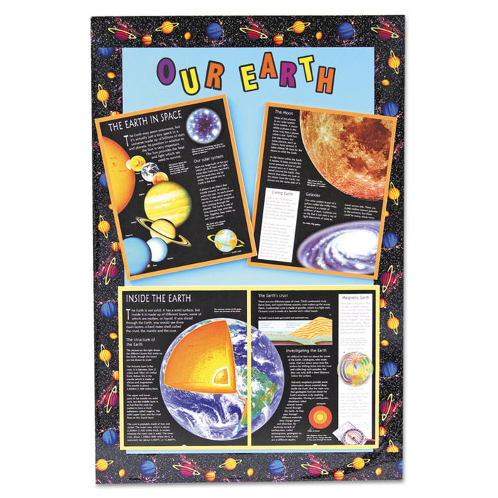 CFC-Free Polystyrene Foam Board, 20 x 30, Black Surface and Core, 10/Carton