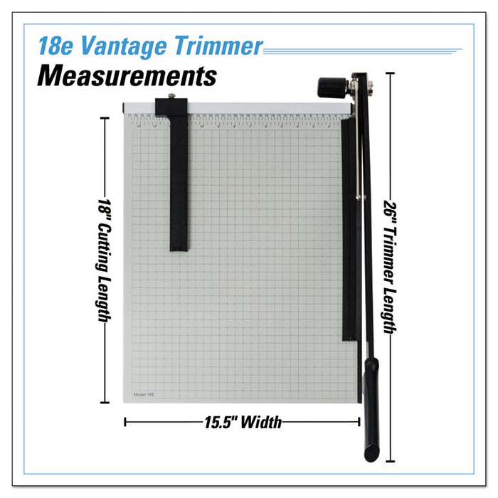 Vantage Guillotine Paper Trimmer/Cutter, 15 Sheets, 18" Cut Length
