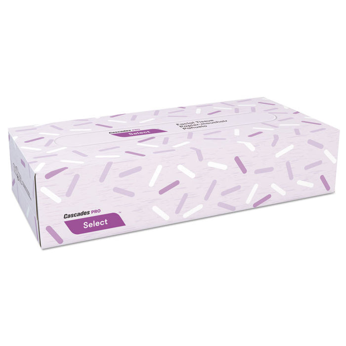 Select Flat Box Facial Tissue, 2-Ply, White, 100 Sheets/Box, 30 Boxes/Carton