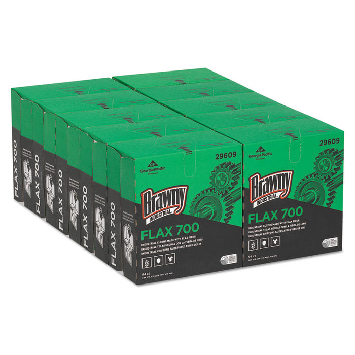 FLAX 700 Medium Duty Cloths, 9 x 16 1/2, White, 94/Box, 10 Box/Carton