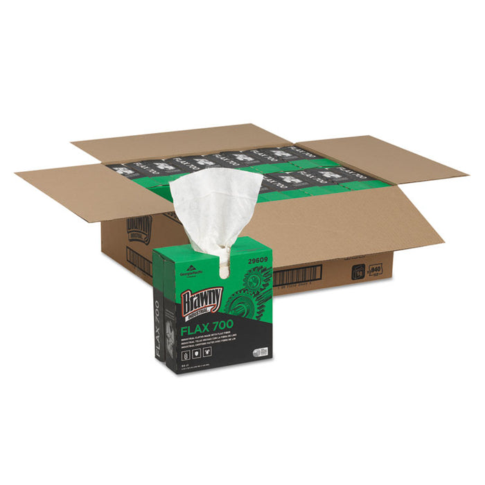 FLAX 700 Medium Duty Cloths, 9 x 16 1/2, White, 94/Box, 10 Box/Carton