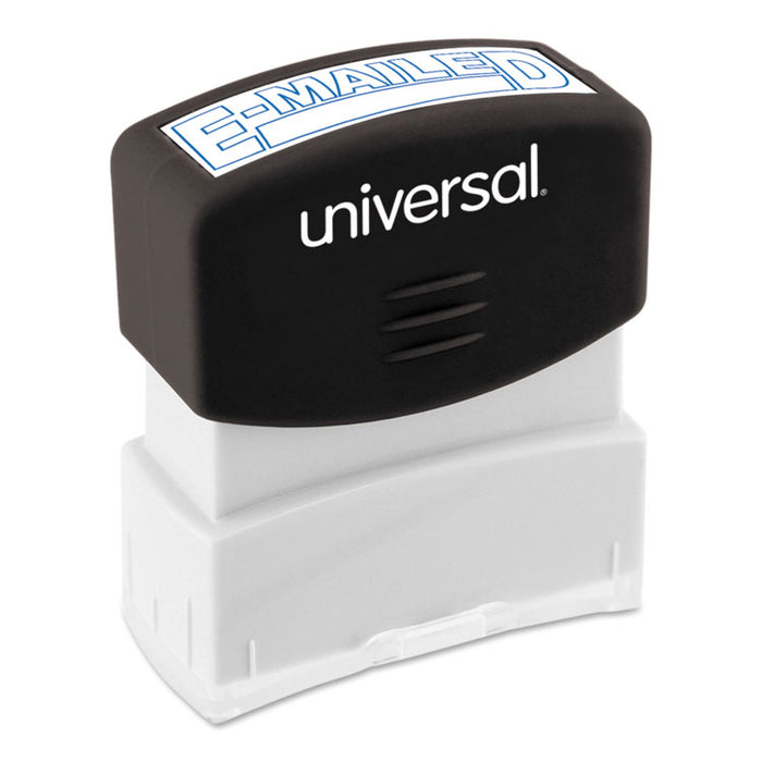 Message Stamp, E-MAILED, Pre-Inked One-Color, Blue