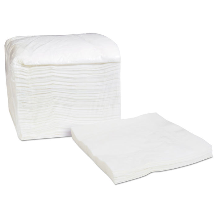 Select Dinner Napkins, 1-Ply, White, 16.75 x 17, 250/Pack, 8/Carton