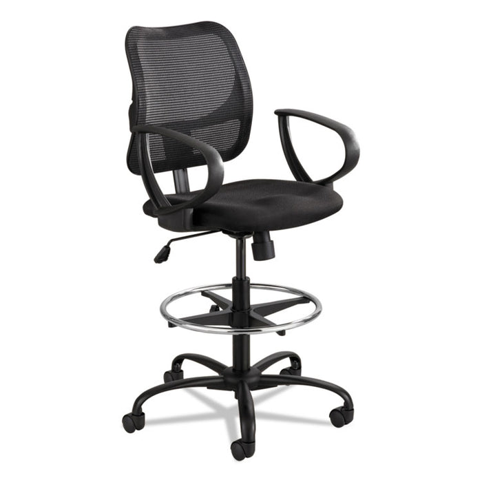 Vue Series Mesh Extended-Height Chair, 33" Seat Height, Supports up to 250 lbs., Black Seat/Black Back, Black Base
