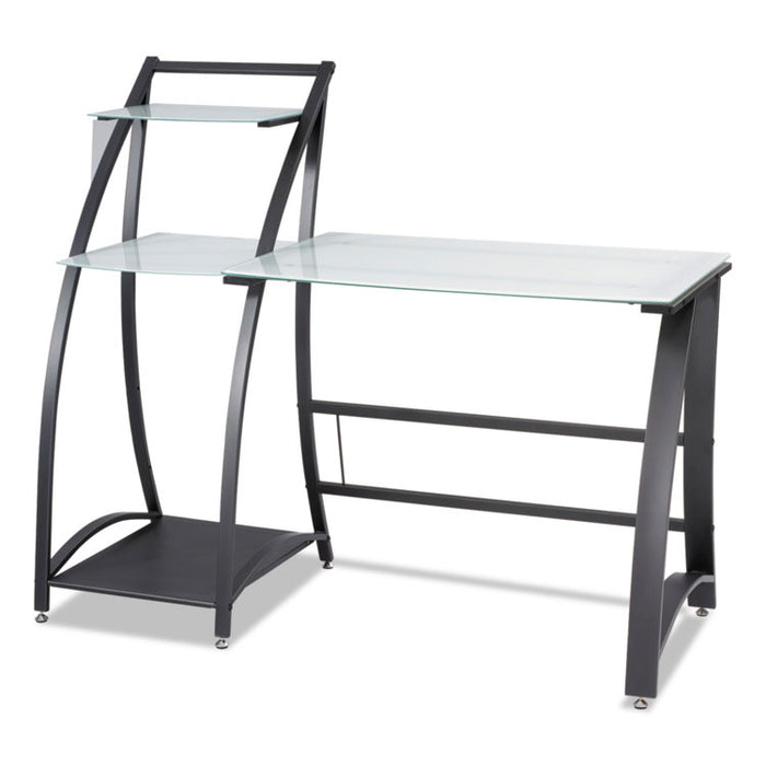Xpressions Computer Workstation, 53.25w x 23.25d x 45h, Frosted/Black