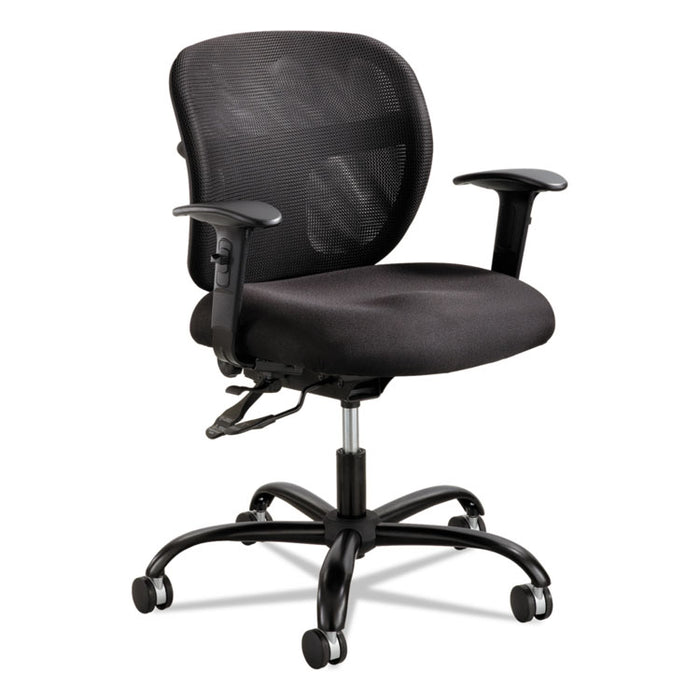 Vue Intensive-Use Mesh Task Chair, Supports up to 500 lbs., Black Seat/Black Back, Black Base