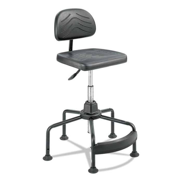 Task Master Economy Industrial Chair, 35" Seat Height, Supports up to 250 lbs., Black Seat/Black Back, Black Base