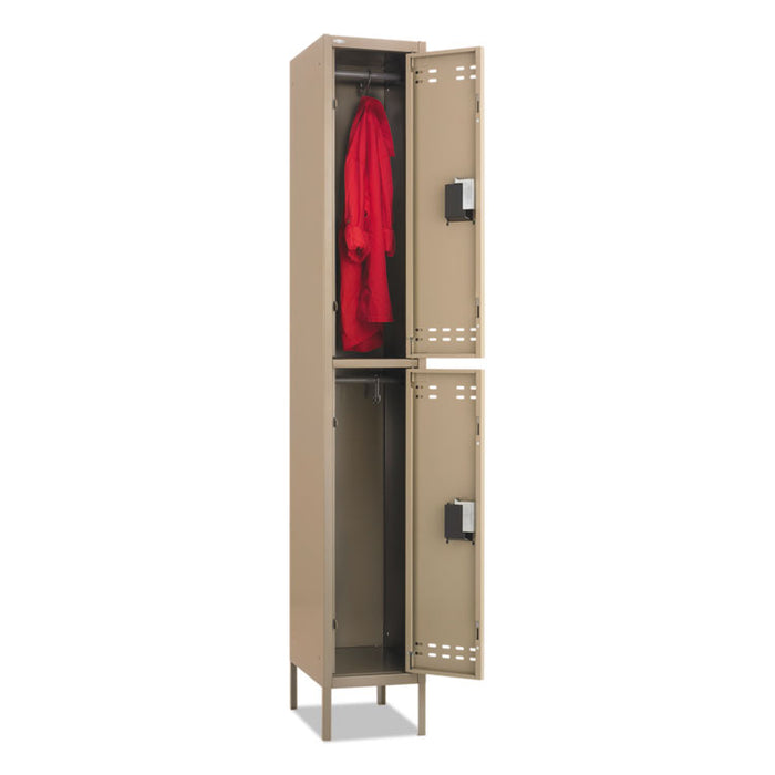 Double-Tier Locker, 12w x 18d x 78h, Two-Tone Tan