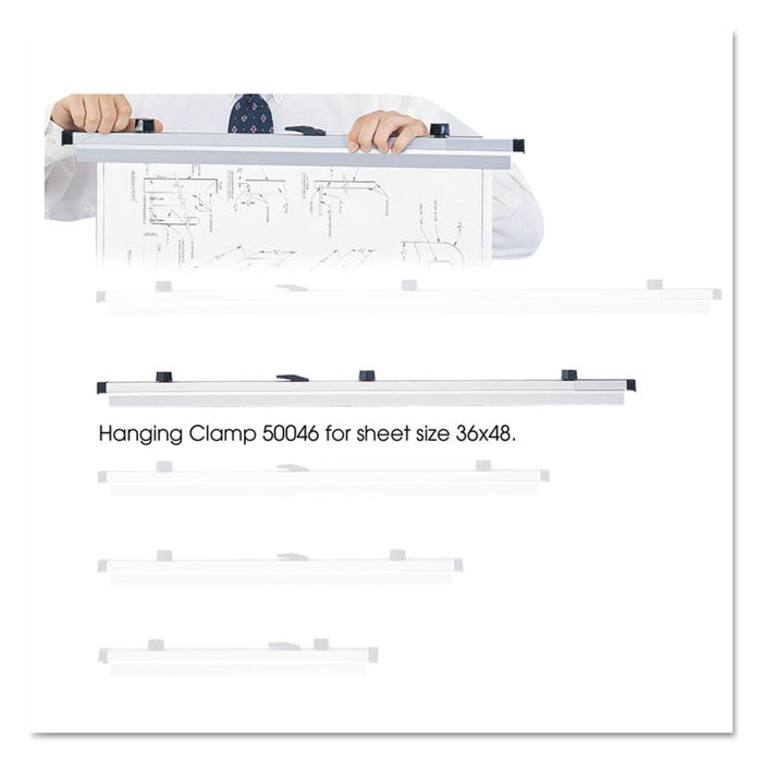 Sheet File Hanging Clamps, 100 Sheets Per Clamp, 37.75w, 6/Carton