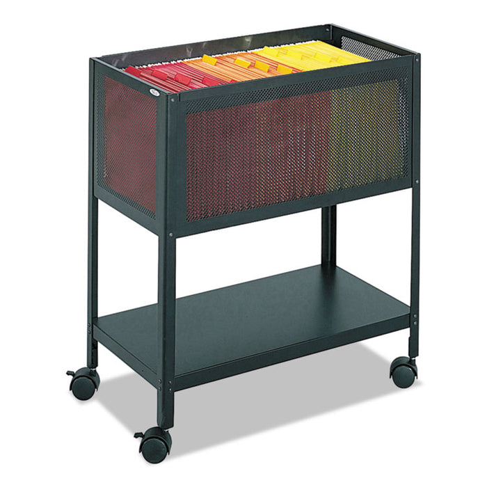 Steel Mesh Open Top Tub File, 13.5w x 24.25d x 27.5h, Black