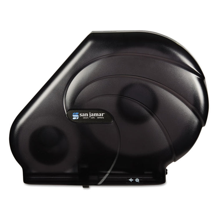 Oceans Reserva Jumbo Tissue Dispenser w/Stub, 16-3/4x5-1/2x12-1/4, Black Pearl