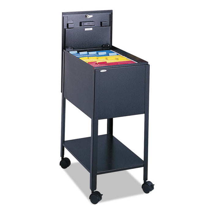 Standard Locking Mobile Tub File, Letter Size, 13.5w x 19.25d x 28h, Black