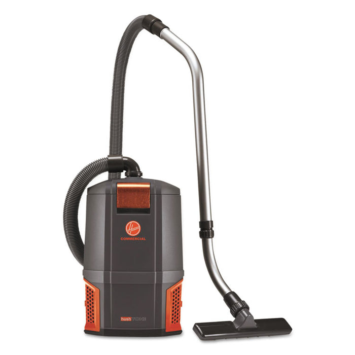 HushTone Backpack Vacuum Cleaner, 11.7 lb., Gray/Orange