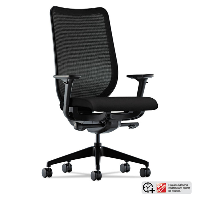 Nucleus Series Work Chair with Ilira-Stretch M4 Back, Supports up to 300 lbs., Black Seat, Black Back, Black Base
