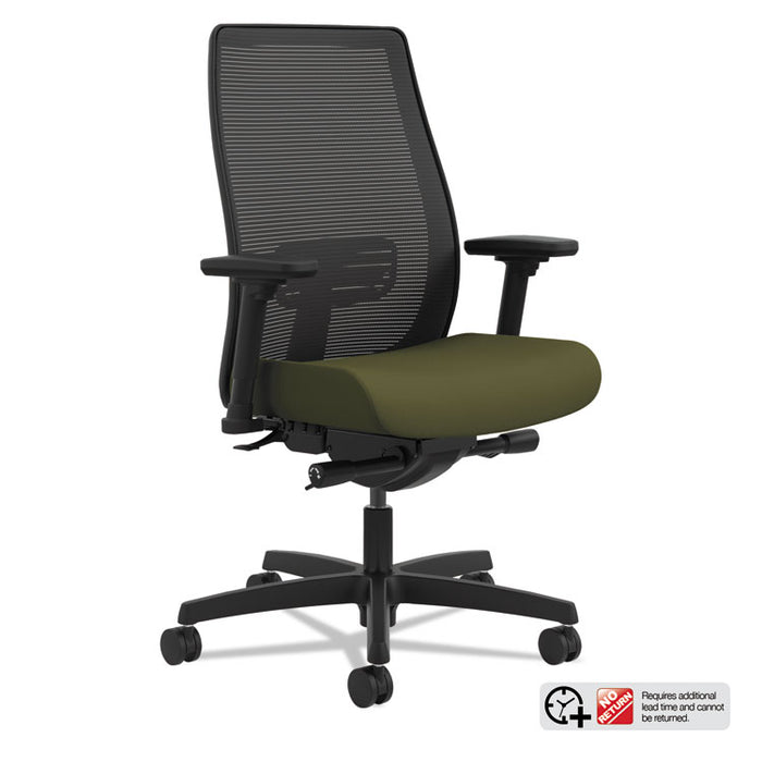 Endorse Mesh Mid-Back Work Chair, Supports up to 300 lbs., Olivine Seat/Black Back, Black Base