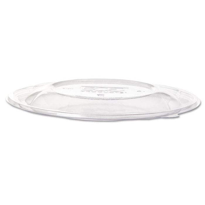 Lids for 64 oz Squat Salad Bowls, PLA, Clear, 9.5" Dia, 300/Carton