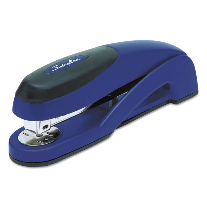 Optima Full Strip Desk Stapler, 25-Sheet Capacity, Metallic Blue