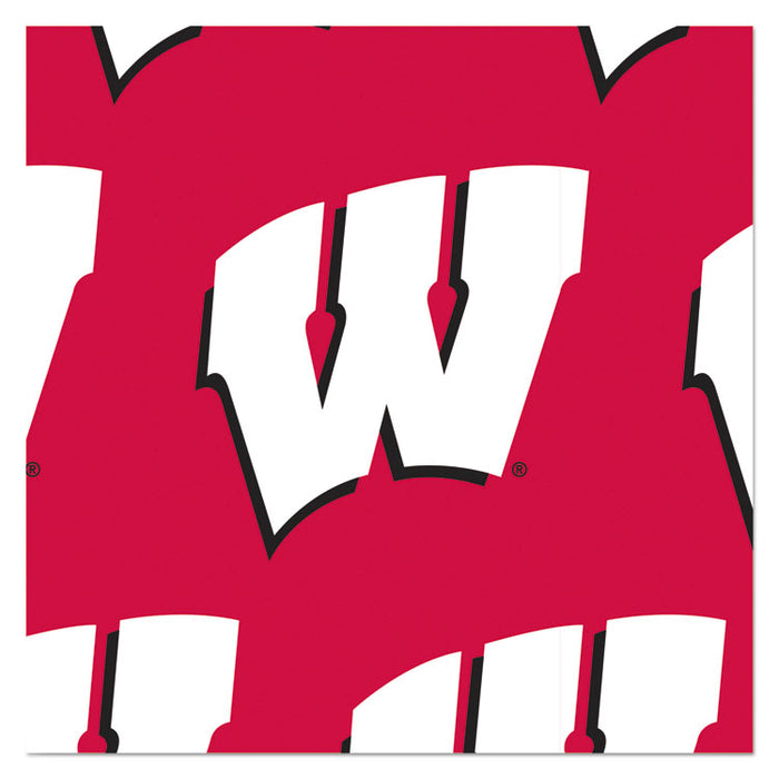 College DuckTape, University of Wisconsin Badgers, 3" Core, 1.88" x 10 yds, Cardinal/White