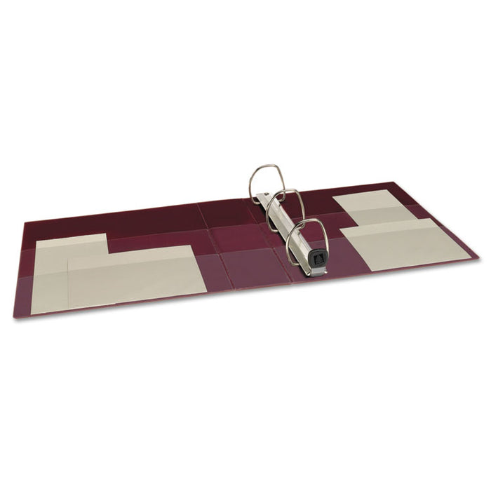 Heavy-Duty Non-View Binder with DuraHinge and Locking One Touch EZD Rings, 3 Rings, 3" Capacity, 11 x 8.5, Maroon