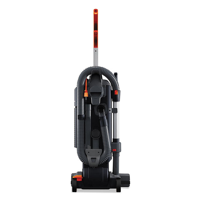 HushTone Vacuum Cleaner with Intellibelt, 15" Cleaning Path, Gray/Orange