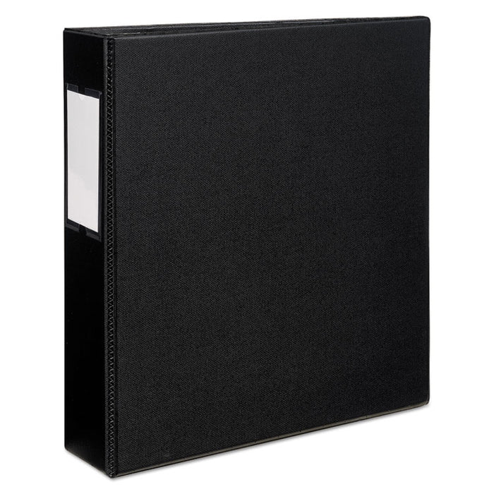 Durable Non-View Binder with DuraHinge and EZD Rings, 3 Rings, 2" Capacity, 11 x 8.5, Black, (8502)