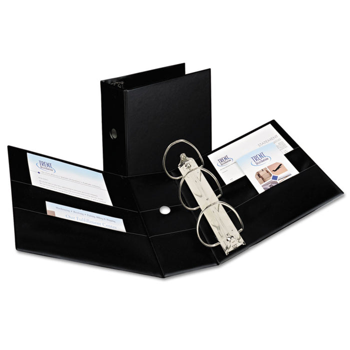 Durable Non-View Binder with DuraHinge and EZD Rings, 3 Rings, 5" Capacity, 11 x 8.5, Black, (7901)
