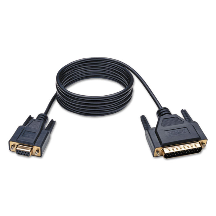 Null Modem Serial DB9 Serial Cable, DB9 to DB25 (F/M), 6 ft., Beige