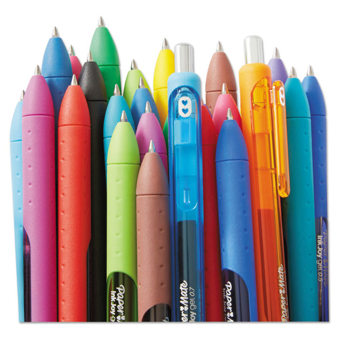 InkJoy Retractable Gel Pen, Medium 0.7mm, Assorted Ink/Barrel, 36/Pack