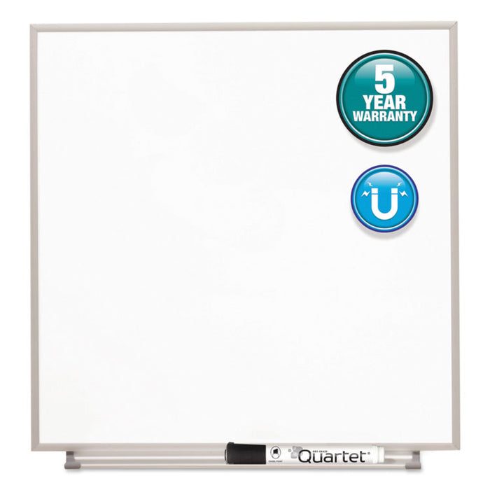 Matrix Magnetic Boards, Painted Steel, 16 x 16, White, Aluminum Frame