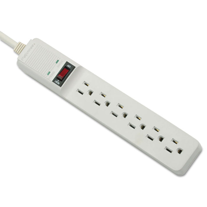 Basic Home/Office Surge Protector, 6 Outlets, 15 ft Cord, 450 Joules, Platinum