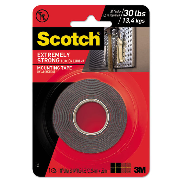 Extreme Mounting Tape, 1" x 60", Black