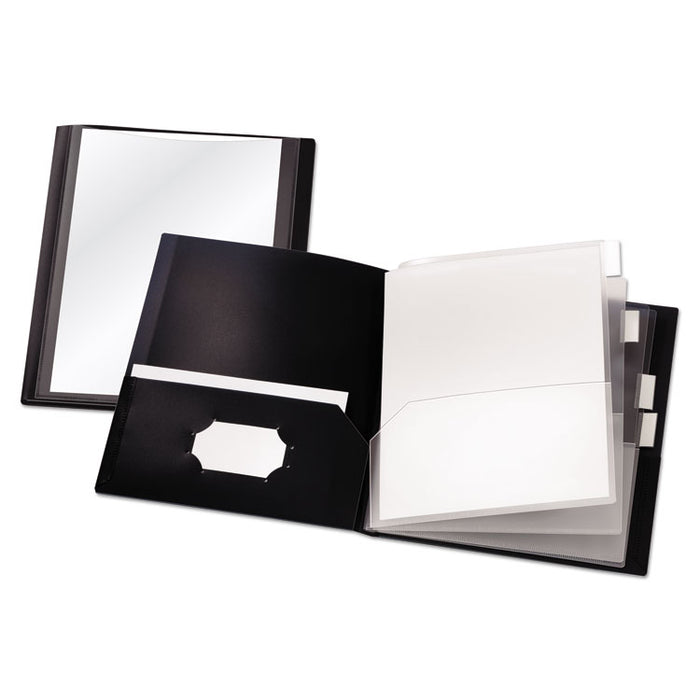 ReportPro 10-Pocket Project Organizer, Letter, Black