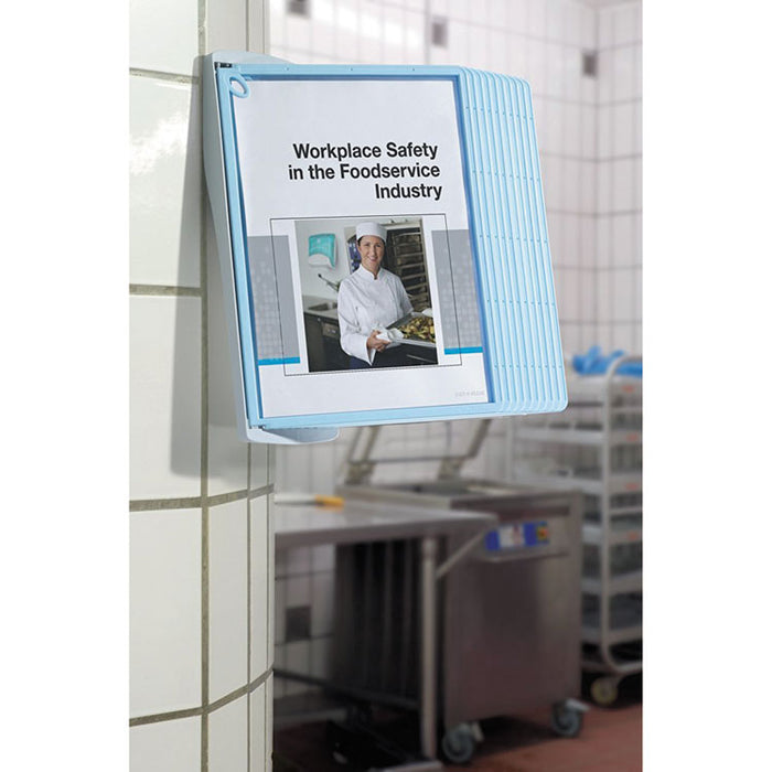 SHERPA Style Wall-Mount Reference System, 20 Sheet Capacity, Blue/Gray