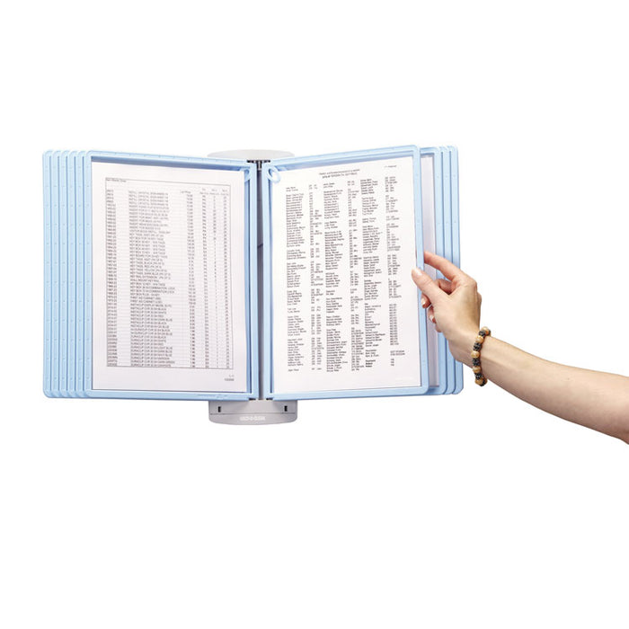 SHERPA Style Wall-Mount Reference System, 20 Sheet Capacity, Blue/Gray