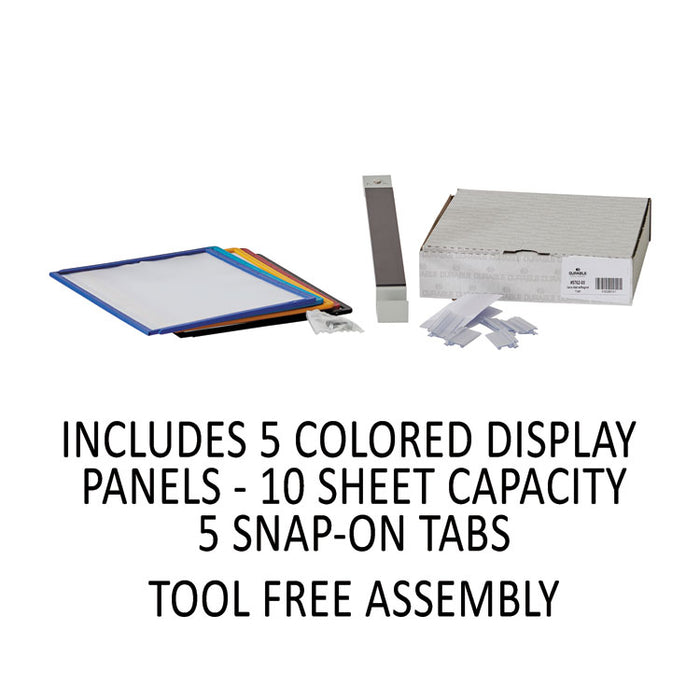 VARIO Magnetic Wall Reference System, 5 Panels, 10 Pockets, Assorted Borders