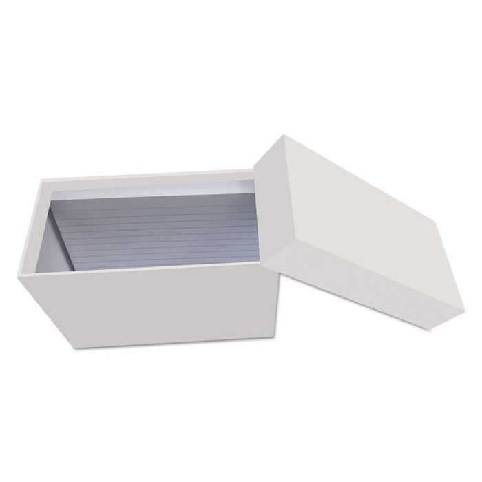 Index Card Box with 100 Ruled Index Cards, 4" x 6", Gray
