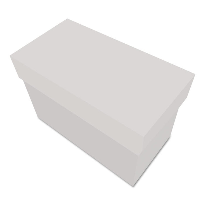 Index Card Box with 100 Ruled Index Cards, 3" x 5", Gray