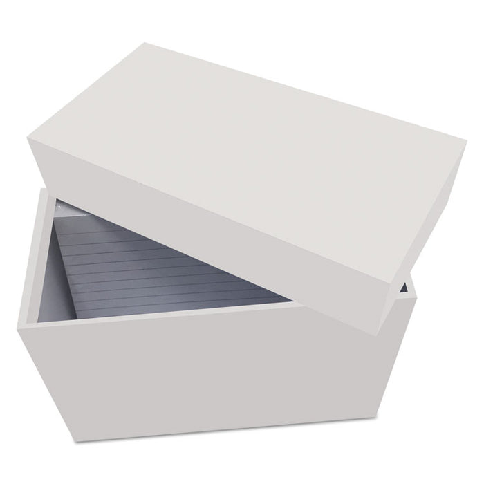 Index Card Box with 100 Ruled Index Cards, 4" x 6", Gray