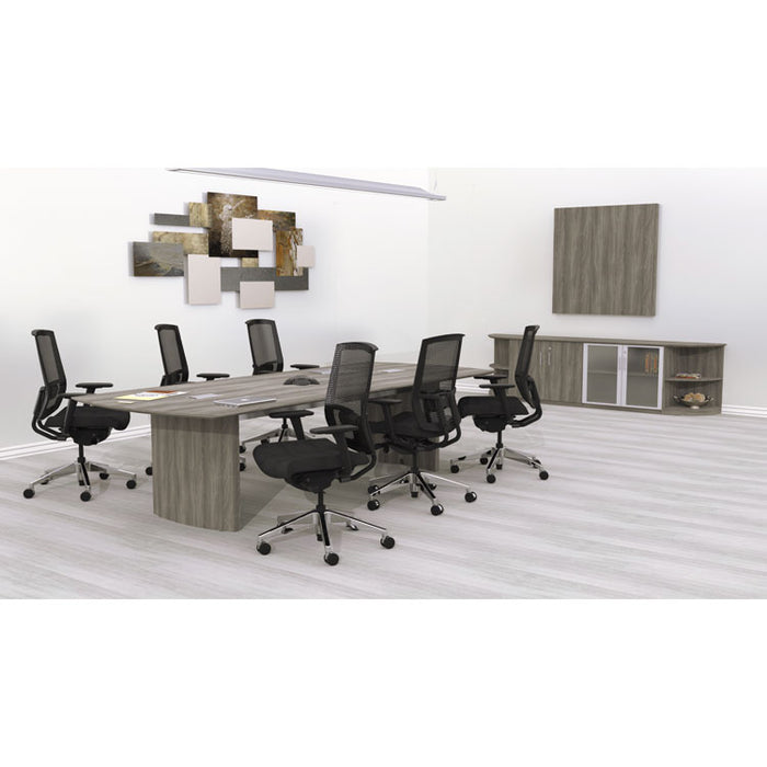 Medina Series Conference Table Base, 23 3/5w x 2d x 28 1/8h, Gray Steel