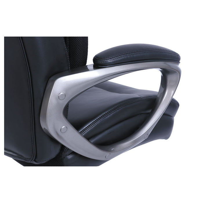 Cosset Big and Tall Executive Chair, Supports up to 400 lbs., Black Seat/Black Back, Slate Base