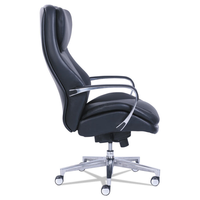 Commercial 2000 Big/Tall Executive Chair, Supports Up to 400 lb, 20.5" to 23.5" Seat Height, Black Seat/Back, Silver Base
