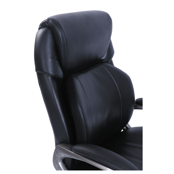 Cosset Big and Tall Executive Chair, Supports up to 400 lbs., Black Seat/Black Back, Slate Base