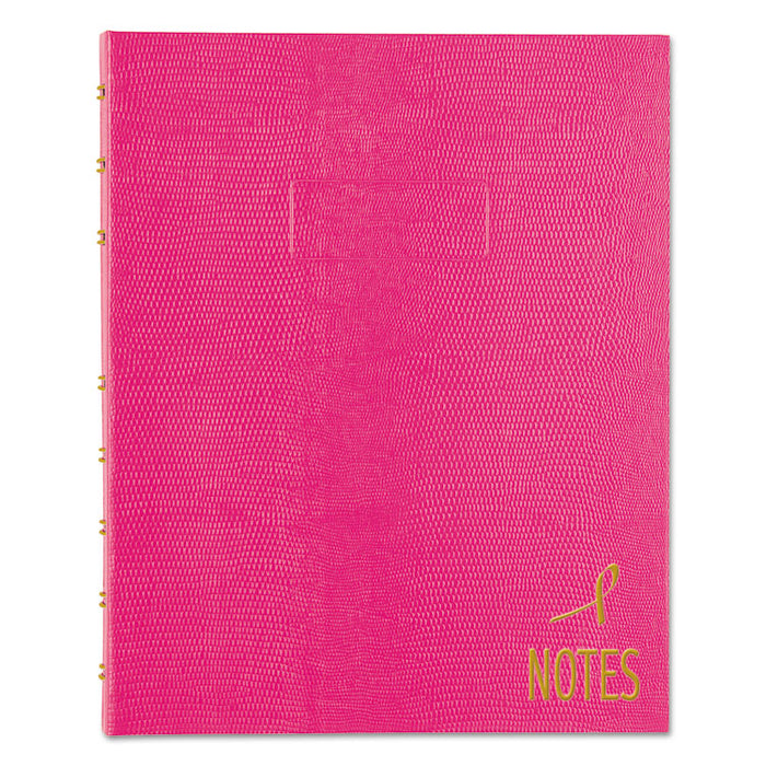 NotePro Notebook, 1 Subject, Narrow Rule, Bright Pink Cover, 9.25 x 7.25, 75 Sheets