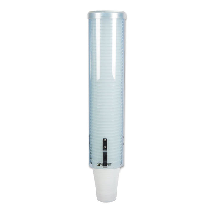Large Pull-Type Water Cup Dispenser, Translucent Blue