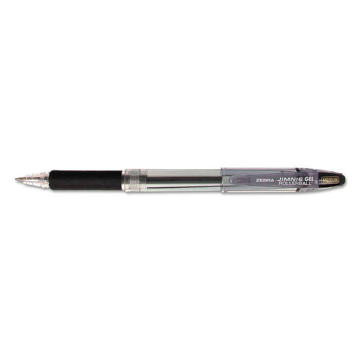 Jimnie Gel Pen Value Pack, Stick, Medium 0.7 mm, Black Ink, Smoke Barrel, 24/Box